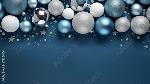 Snowy Holiday Cheer: Festive Christmas Background Template for Cards & Designs © Sunanta