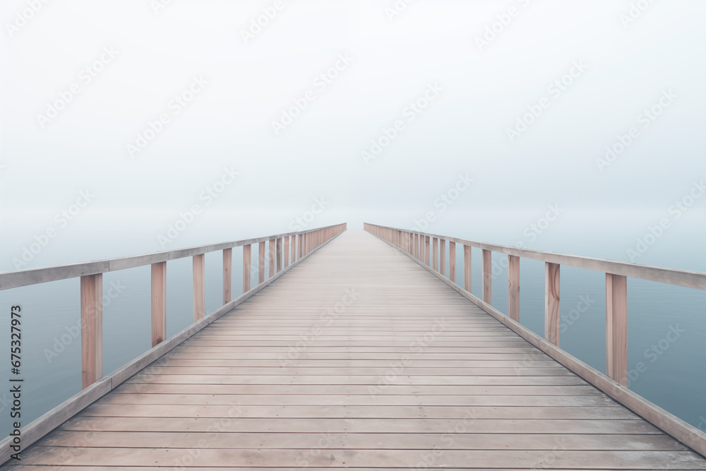 wooden footbridge to the sea