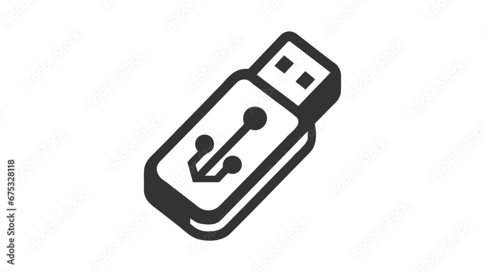 USB icon vector. Flash Drive icon symbol isolated on white background USB icon vector. Flash Drive icon symbol isolated on white background