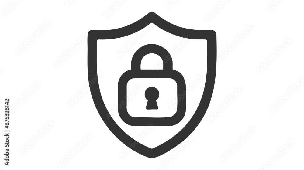 Shield icon. Shield with a checkmark in the middle Protection icon concept Shield icon. Shield with a checkmark in the middle Protection icon concept