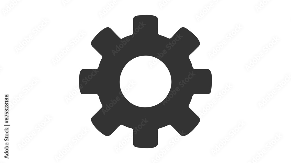 Settings icon with additional gears icon, vector illustration