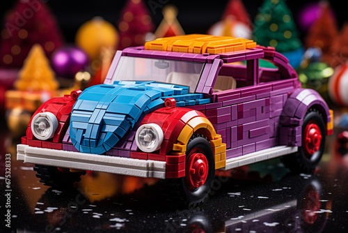 Gift Car, a Vibrant Toy Vehicle, Ideal for Christmas and Birthday Surprises, Filled with Color and Happiness