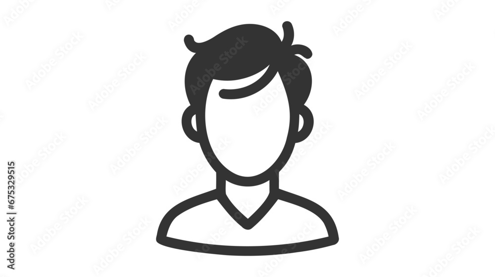 Person icon. Vector illustration isolated on white background Person icon. Vector illustration isolated on white background