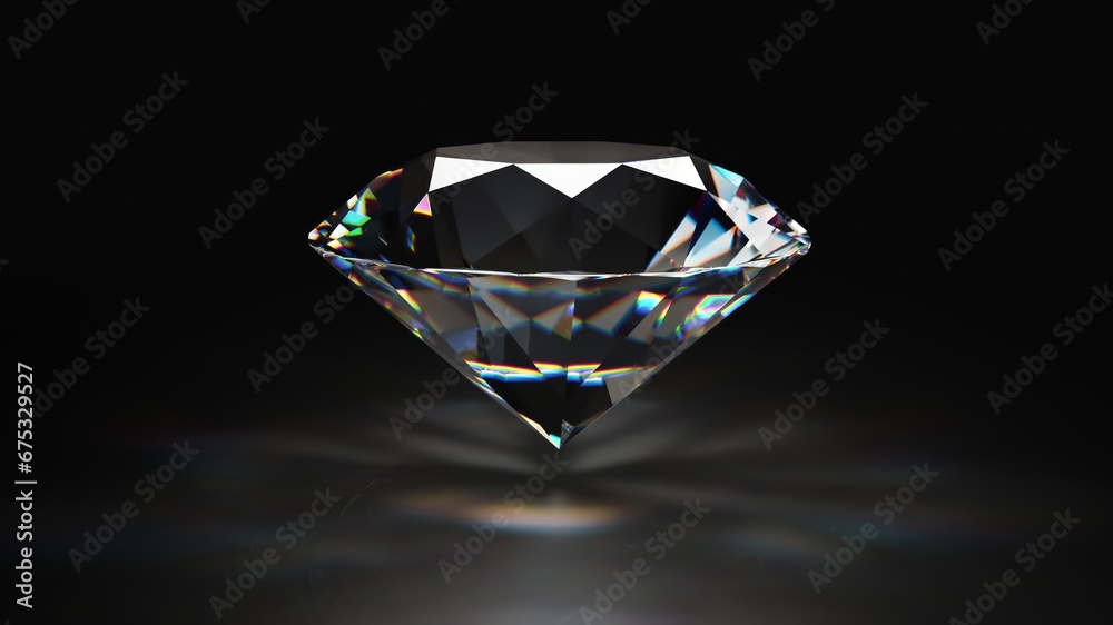 3d render of Diamond on black background 3d render of Diamond on black background