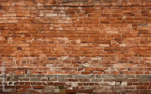 Orange brick wall texture background. Old orange brick wall in vintage style.