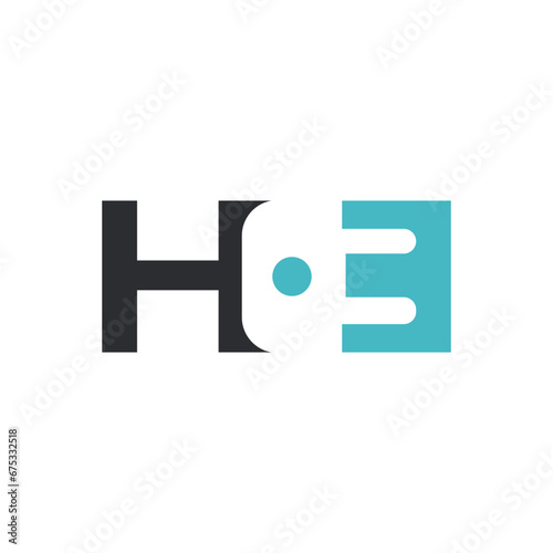 Free Download Initial Letter HE Electric Logo design vector - GFXLoad