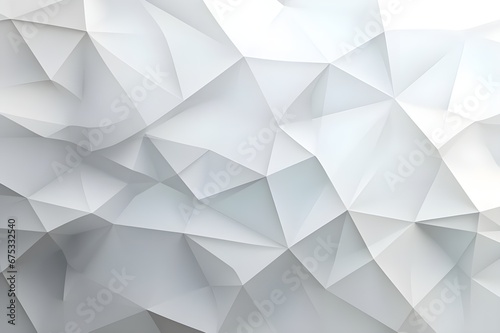 White abstract polygonal background. Low poly style. Vector illustration