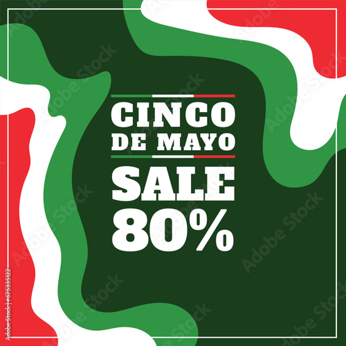 vector flat design mexico Cinco de mayo Sale concept template background