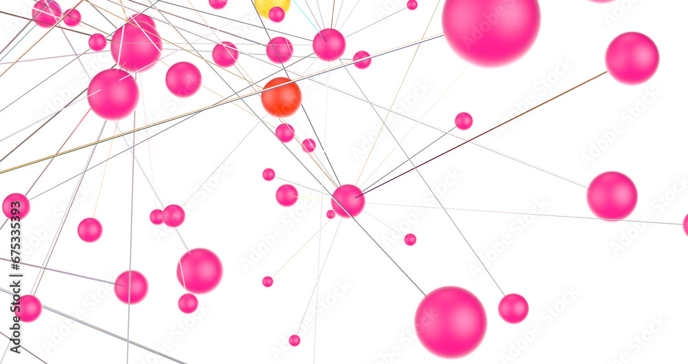 Abstract connected dots and lines. Concept of AI technology, Motion of digital data flow. Abstract connected dots and lines. Concept of AI technology, Motion of digital data flow.