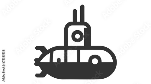 military submarine watercraft sub vector icon for website
