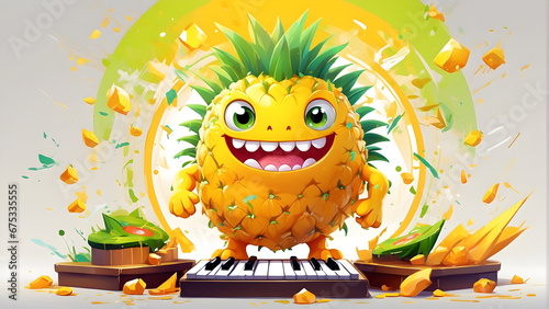 Pineapple cartoon picuture hd photo