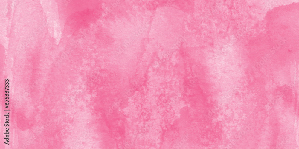 Pink watercolor abstract background with empty space banner or wallpaper design vector file