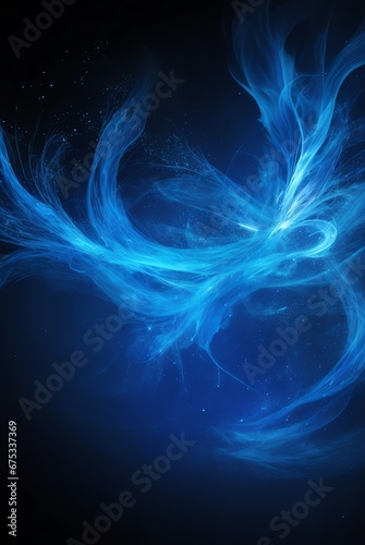 Abstract blue fire sparks particles texture from Generative AI