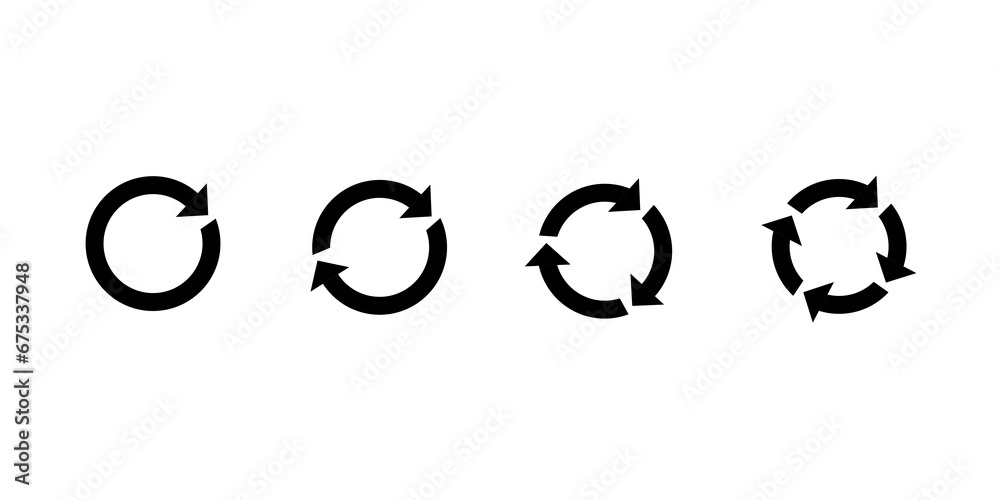 Vector set of recycling circulation icons.refresh icons Vector set of recycling circulation icons.refresh icons