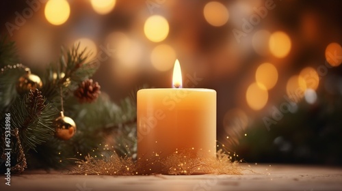 Candle Flame Abstract Background for Advent Holiday Celebrations Festive Decor - Candlelight Glow for Christmas Seasonal Events