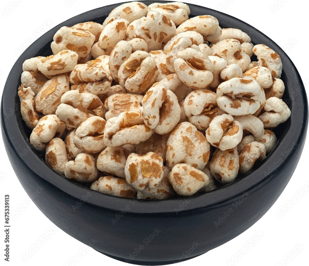 Puffed wheat isolated Puffed wheat isolated