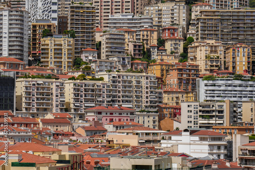 Residental district. Houses panorama.