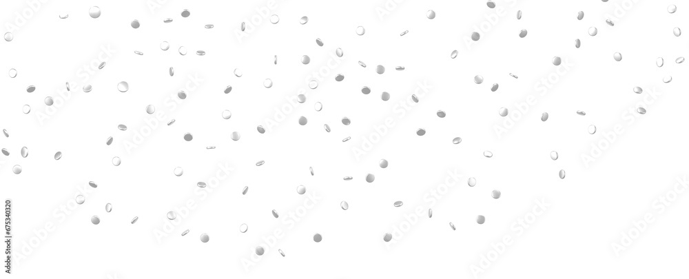 Mesmeric Moments: Mesmeric 3D Illustration Depicting Mesmerizing silver Confetti