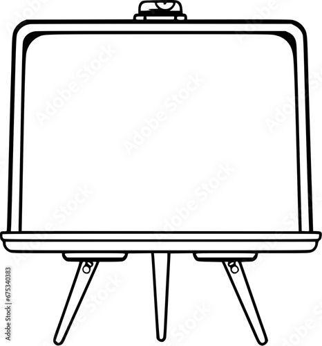 Business School Whiteboard Vintage Outline Icon