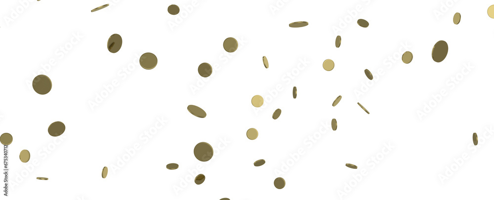 Mesmeric Moments: Mesmeric 3D Illustration Depicting Mesmerizing Gold Confetti