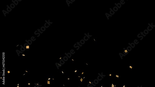 Confetti pop up colorful scraps of paper for party celebration
