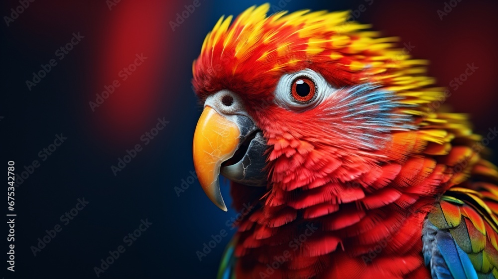 A beautiful and small colorful parrot
