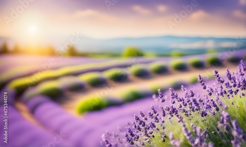 Lavender field in full bloom