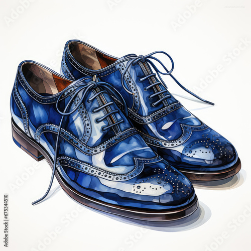 watercolor cinderella shoe clipart, Generative Ai