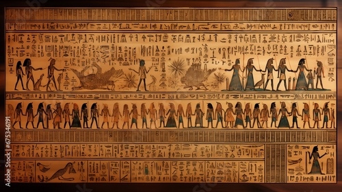 Ancient papyrus, rich hieroglyphics, reveals forgotten Egyptian rituals.