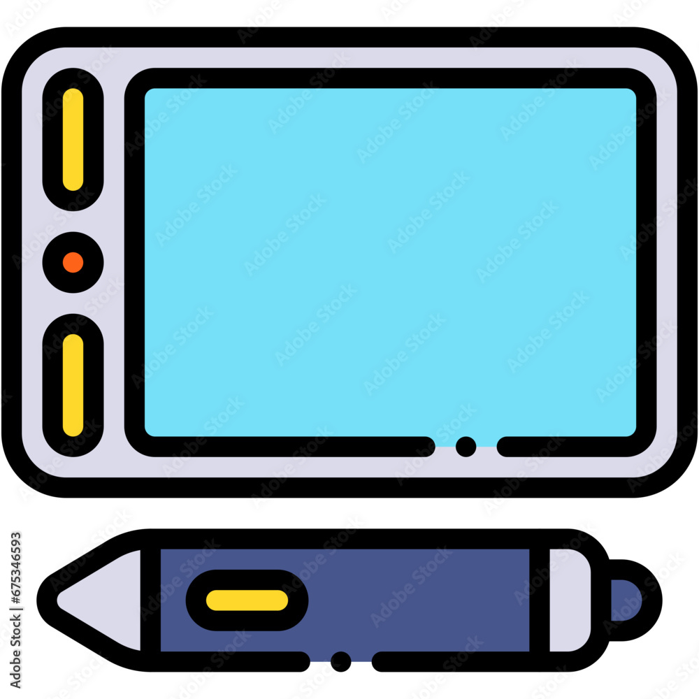 Vector Icon Graphic Tablet, Tablet, Drawing Tablet, Graphic Tool, Pen Tablet, Technology Vector Icon Graphic Tablet, Tablet, Drawing Tablet, Graphic Tool, Pen Tablet, Technology