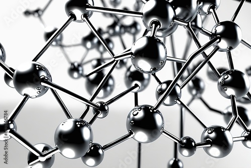 3d rendering illustration abstract molecule luxury elegant chemical biology for medical health structure AI generated