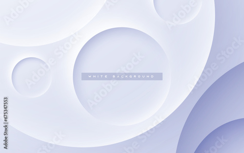 Abstract white background with circle texture of different sizes