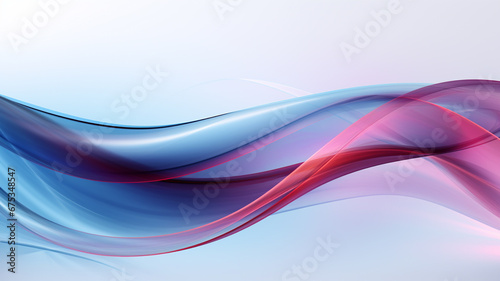 Abstract wavy shapes in colourful line curve motion graphic style © Tommyview