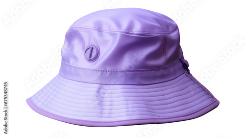 Purple bucket hat isolated on a transparent background, Generative AI