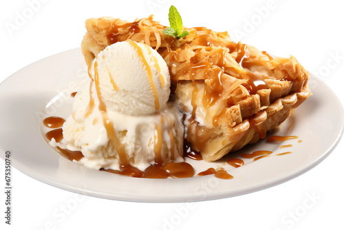 Delicious Apple Pie Isolated on a Transparent Background