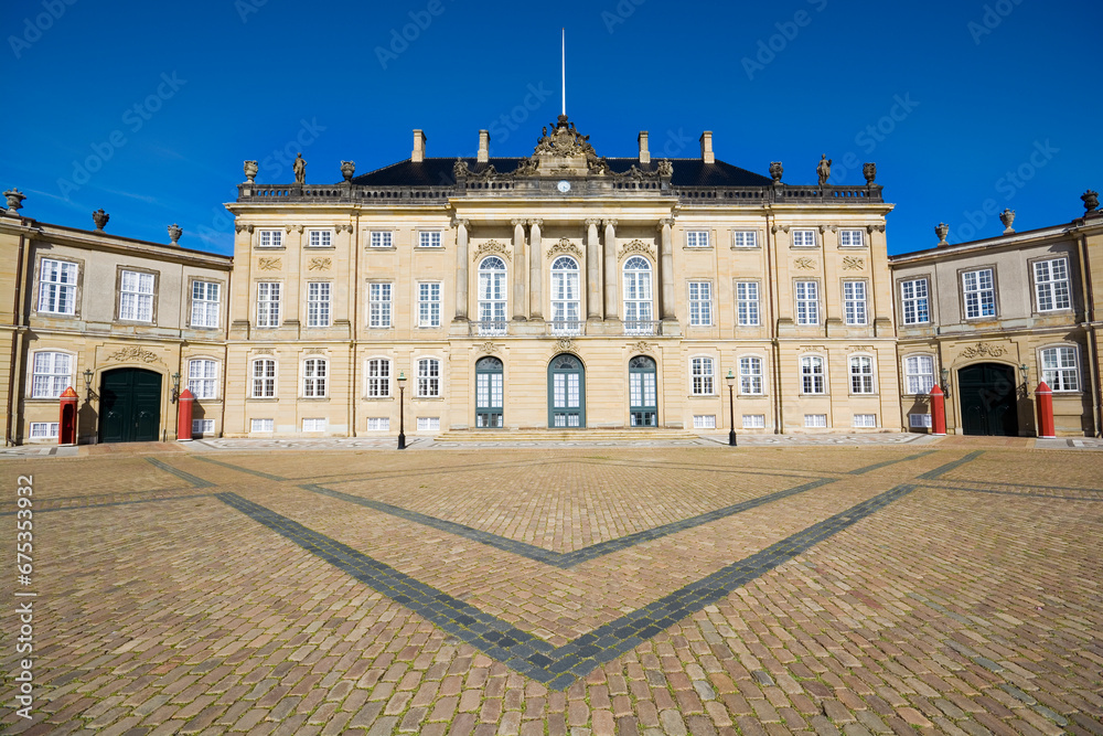 Brockdorff's Palace - one of the four palaces of Amalienborg in Copenhagen, Denmark