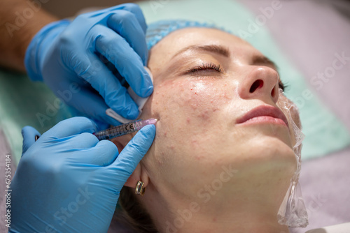 Fotografie Injection facial rejuvenation