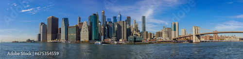 Photos City skyline of New York City with Manhattan midtown business district office bu