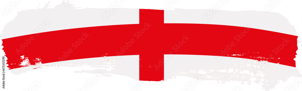England flag brush shape, vector illustration on a white background - obrazy, fototapety, plakaty 