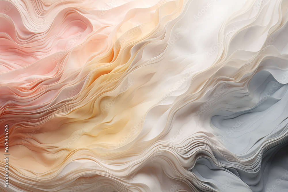Textured pastel colors gradient background - layers soft and smooth - elegant waves
