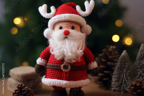 Crochet Christmas decoration - diy craft project - reindeer santa claus