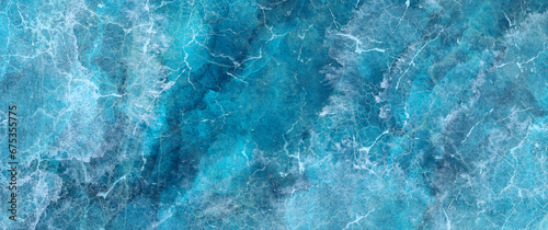 Blue winter texture art background for cover design, poster, cover, banner, flyer, cards. Ice. Cold. Frozen water. Hand-drawn brush strokes. Christmas abstract illustration for background.

