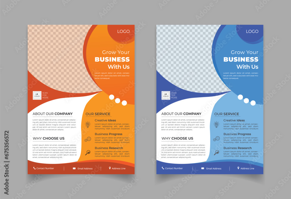 Vector modern business and  professional flyer design template