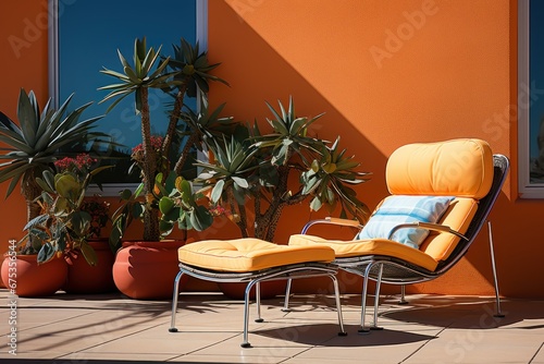   lounge chair  for relax  on the terrace