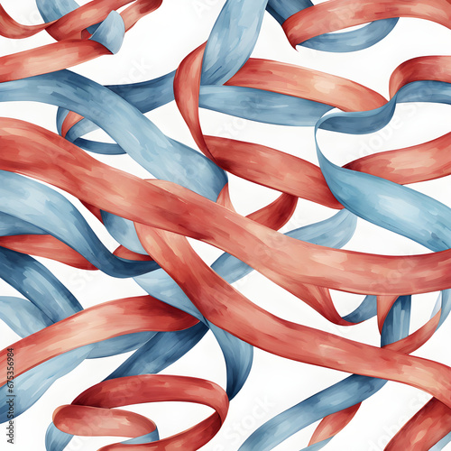 red and blue ribbon