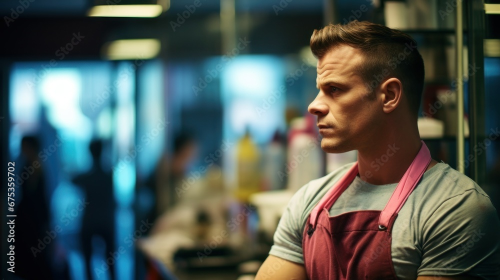 Close-up photo of a barber Close-up photo of a barber