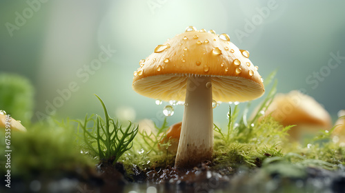 fresh mushroom in nature