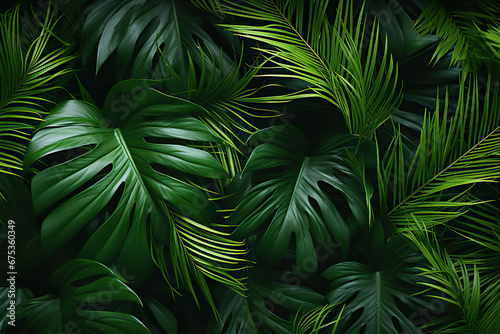 Verdant Serenity: A Lush Green Foliage Background,fern leaves,leaf