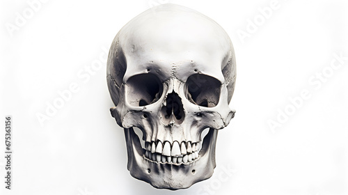 Skulls on white background