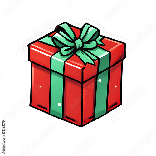 illustration, christmas, present box, christmas present box, generative ai © Gnic